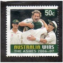 AUS 2007 50c 'AUSTRALIA WINS THE ASHES' FINE USED (EBID29-020)