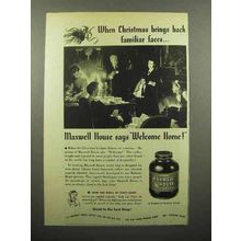 1944 Maxwell House Coffee Ad - Brings Familiar Faces