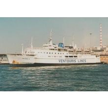 Methodia II 2 Ventouris Lines Ferry Greek Greece Ship Boat Postcard