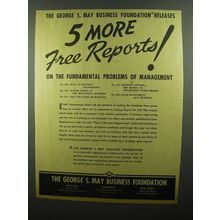 1942 George S. May Business Foundation Ad - Reports