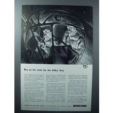 1942 Boeing Flying Fortress Plane Ad - Milky Way
