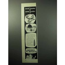 1958 Sierra Bullets Ad - Head Hunter or Meat Hunter?