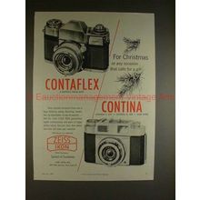 1959 Zeiss Contaflex Contina Camera Ad - For Christmas!