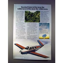 1975 Beechcraft Bonanza V35B Plane Ad - Wilderness