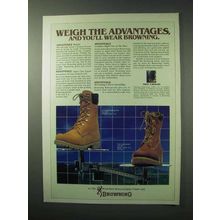 1984 Browning Waterproofs Boots Ad - Weigh Advantages