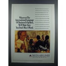 1991 Delta Airlines Ad - Language of Business