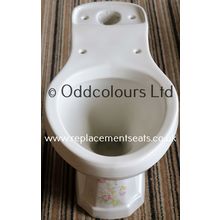 Armitage Shanks Cottage Garden CC Pan in WHITE + Sweet Pea Decoration S3110