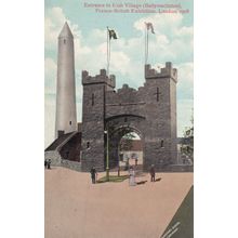 Entrance to Irish Village Ballymaclinton Franco British Empire Exhibition Postca