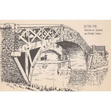 Sutton Stop Coventry Junction Oxford Canal 1970s Drawing Postcard