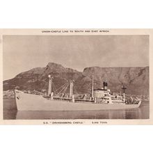 SS Drakensberg Castle Union Line East Africa Ship WW2 Old Postcard