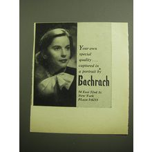 1958 Bachrach Photography Ad - Your own special quality.. captured
