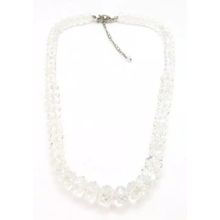 Clear Faceted Crystal Necklace 48 CM Necklace Lobster Clasp Gift Jewellery