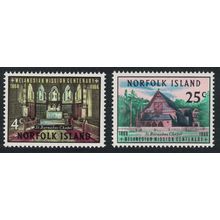 Norfolk Melanesian Mission 2v 1966 MNH SG#74-75 Sc#97-98
