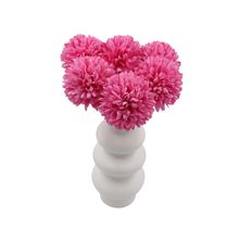 Woodside Home Living Artificial Chrysanthemum Ball Flowers - Pink Set of 6