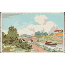 Pat MacCormack - The Bridge over the Canal, c1940s - Scholastic Prod Co Postcard