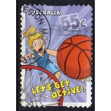 Australia 2009 Let's Get Active - Basketball 55c s/a Used