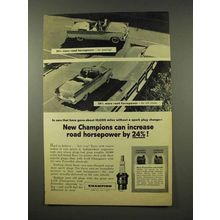 1956 Champion Spark Plugs Ad - Horsepower