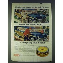 1958 Du Pont New Car Wax Ad - Cleaning and waxing my car took 1 1/4 hours