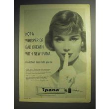 1958 Ipana Toothpaste Ad - Not A Whisper of Bad Breath