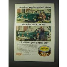 1958 Du Pont New Car Wax Ad - Waxed in 67 Minutes