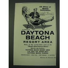 1960 Daytona Beach Florida Ad - 23 Miles of Beach Relaxation