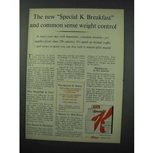 1960 Kellogg's Special K Cereal Ad - Weight Control