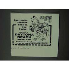 1960 Daytona Beach Florida Tourism Ad - Easy-Going