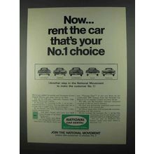 1967 National Car Rental Ad - Your No.1 Choice