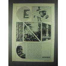 1967 Lockheed Aircraft Ad - Freedom Benefit of Defense