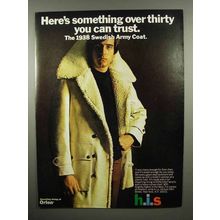 1970 h.i.s. 1938 Swedish Army Coat Ad - You Can Trust