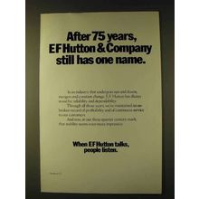 1979 EF Hutton Ad - After 75 Years