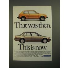 1987 Honda Civix LX 4-Door Sedan Ad - That Was Then This is Now