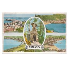 multiview, GUERNSEY, used vintage postcard ..1962 postmark =