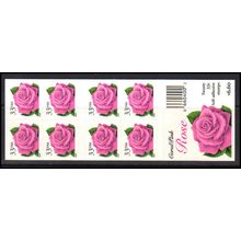 3052Ef 33c Coral Pink Rose Very Fine MNH Pane/20 P# S111 L00777 (2)