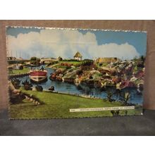 VENETIAN WATERWAYS, GT. YARMOUTH, NORFOLK used vintage postcard 1966 pm =