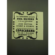 1950 Copacabana Club Advertisement - Phil Silvers in the gay Copa Revue