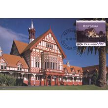 Bathhouse Rotorua Stamp Malthouse New Zealand Postcard First Day Cover