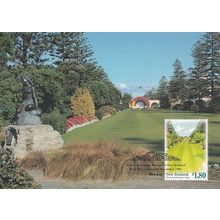 Marine Parade Gardens Napier New Zealand Postcard First Day Cover