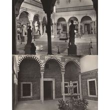 Tunis Le Musee du Bardo Alaoui Petit Patio 2x RPC Postcard s