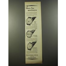 1954 Abercrombie & Fitch Watches Ad - Sport Car Timer; Seafarer Navigating Watch