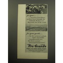 1957 Rio Grande Denver & Rio Grande Western Railroad Ad - For you