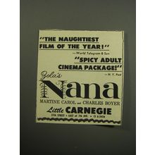 1957 Nola Movie Ad - The naughtiest film of the year