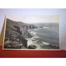 LAND'S END, CORNWALL used vintage postcard RP 1935 pm #