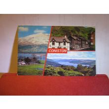 multiview, CONISTON, CUMBRIA LAKE DISTRICT, used postcard Colourmaster 1975 pm =