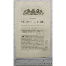 1828 Act of Parliament: conveyance of passengers in British vessels to N America