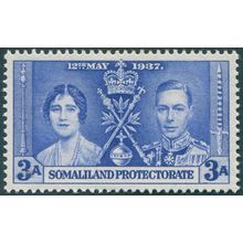 Somaliland Protectorate 1937 3a bright blue Coronation SG92 unused