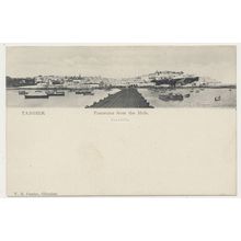 MOROCCO Tangier Panorama from the Mole early 20th C. RPPC V B Cumbo