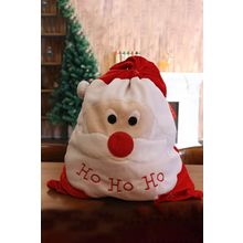 Fiery Red HO HO HO Santa Claus Christmas Gift Bag