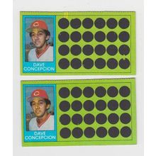 Both 1981 Topps Scratch-Off Variations Dave Concepcion #95 cards –Scratchoffs