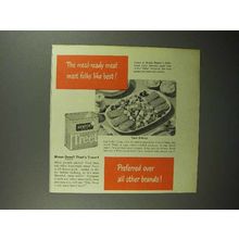 1946 Armour Treet Meat Ad - Meal-Ready